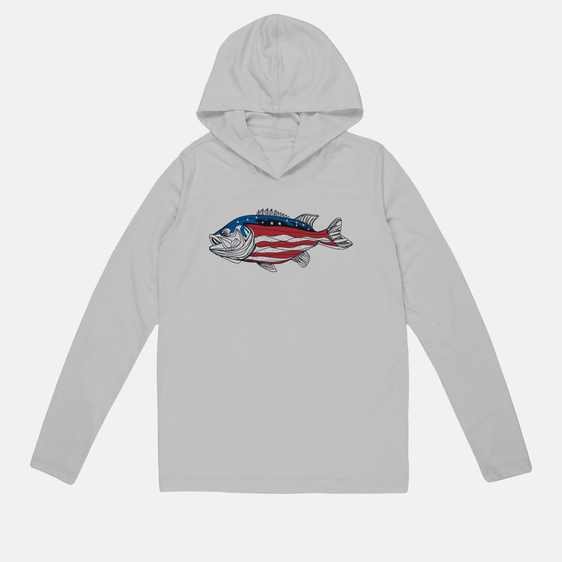 Vapor Apparel Sun Protection Youth US Bass Flag Solar Hoodie