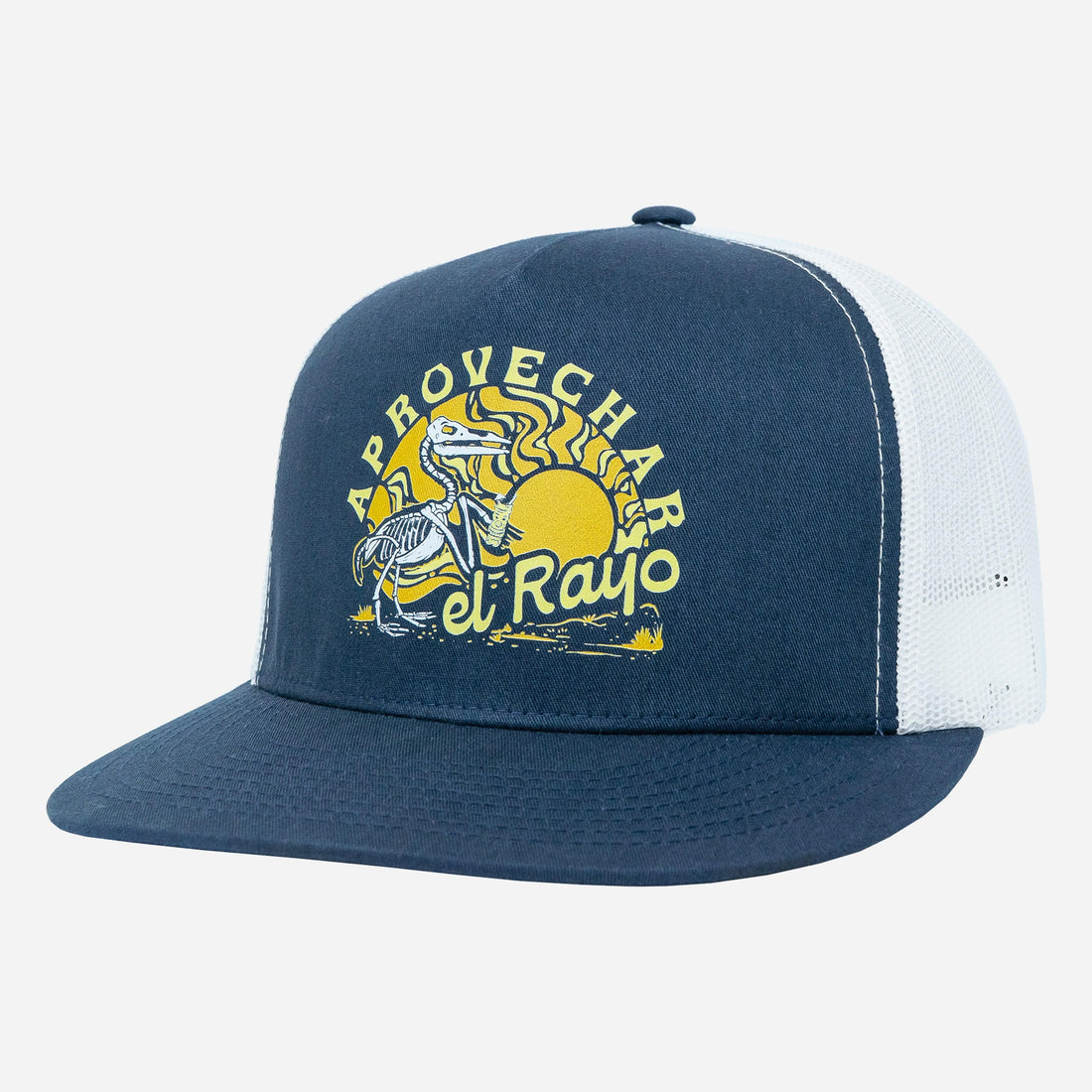 Vapor Apparel Sun Protection YP 5-Panel Classic Trucker - DFX - Skeli Peli - AER - Yellow