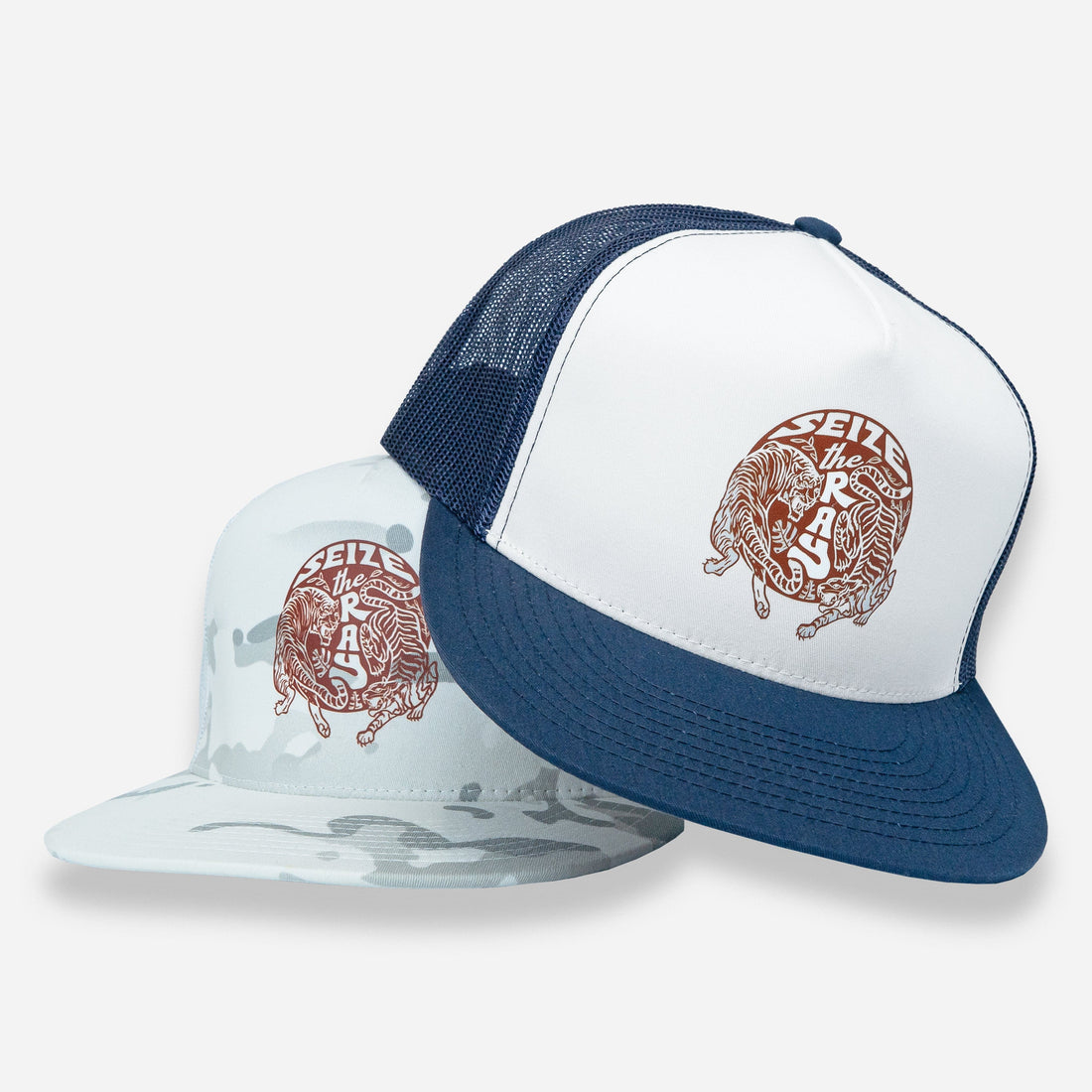 Vapor Apparel Sun Protection YP - 5-Panel Classic Trucker - DFX - STR Tiger - Circle Only