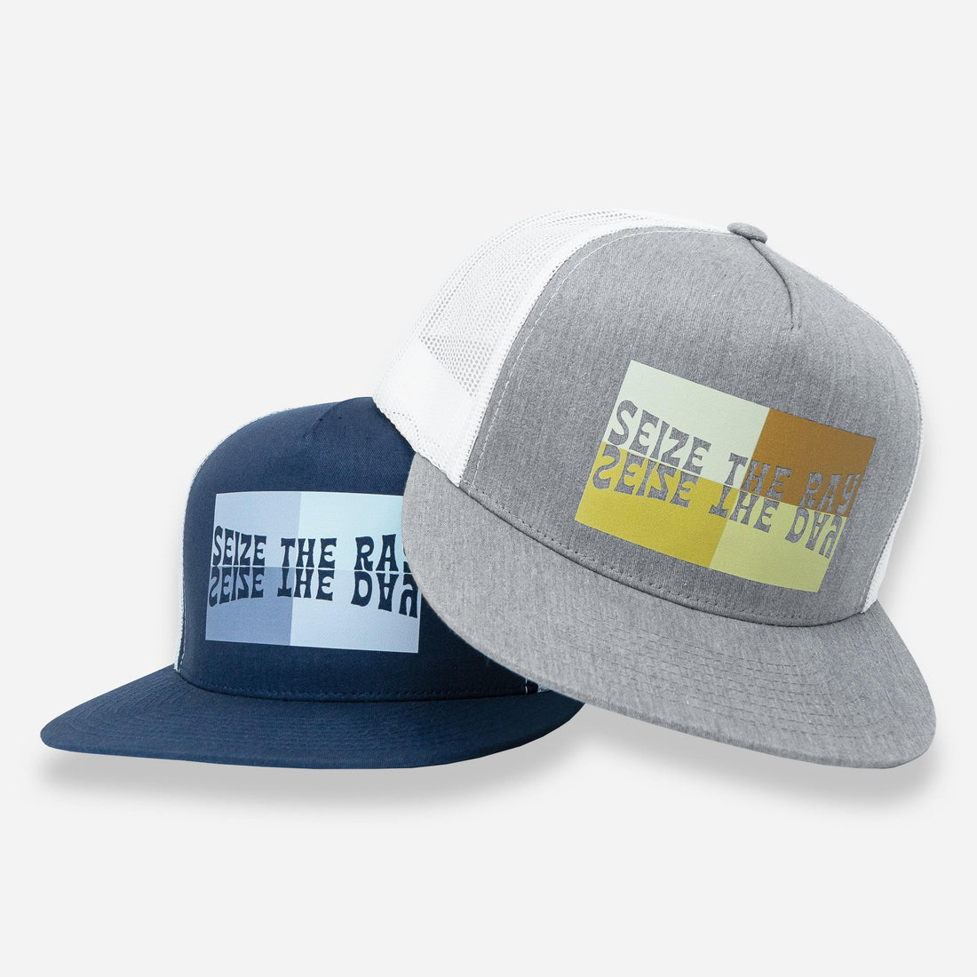 Vapor Apparel Sun Protection YP - 5-Panel Classic Trucker - DFX - STR/Seize the Day Blocks - Yellows