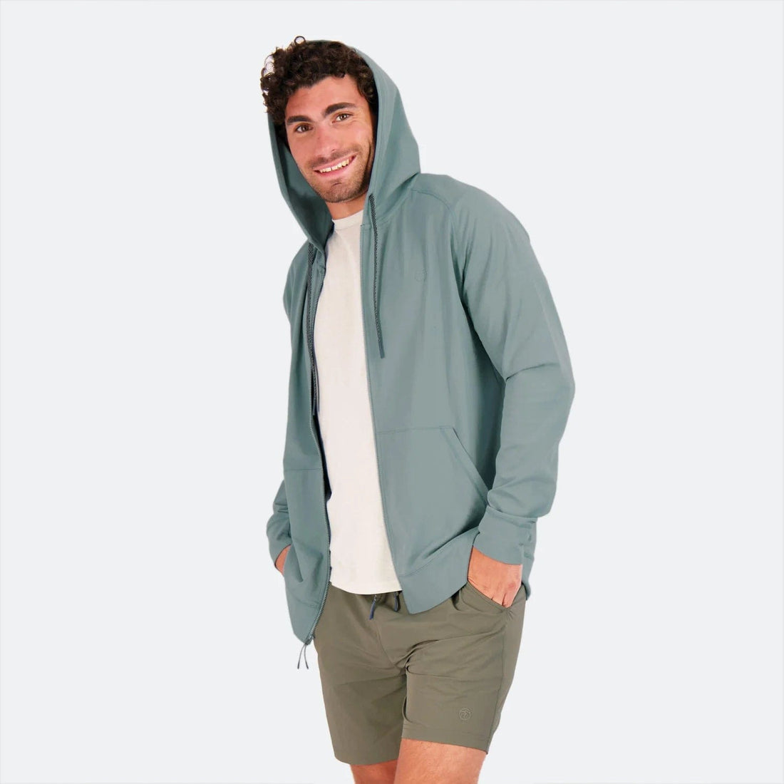 Vapor Apparel Sun Protection Men's Breeze Full Zip Hooded Jacket