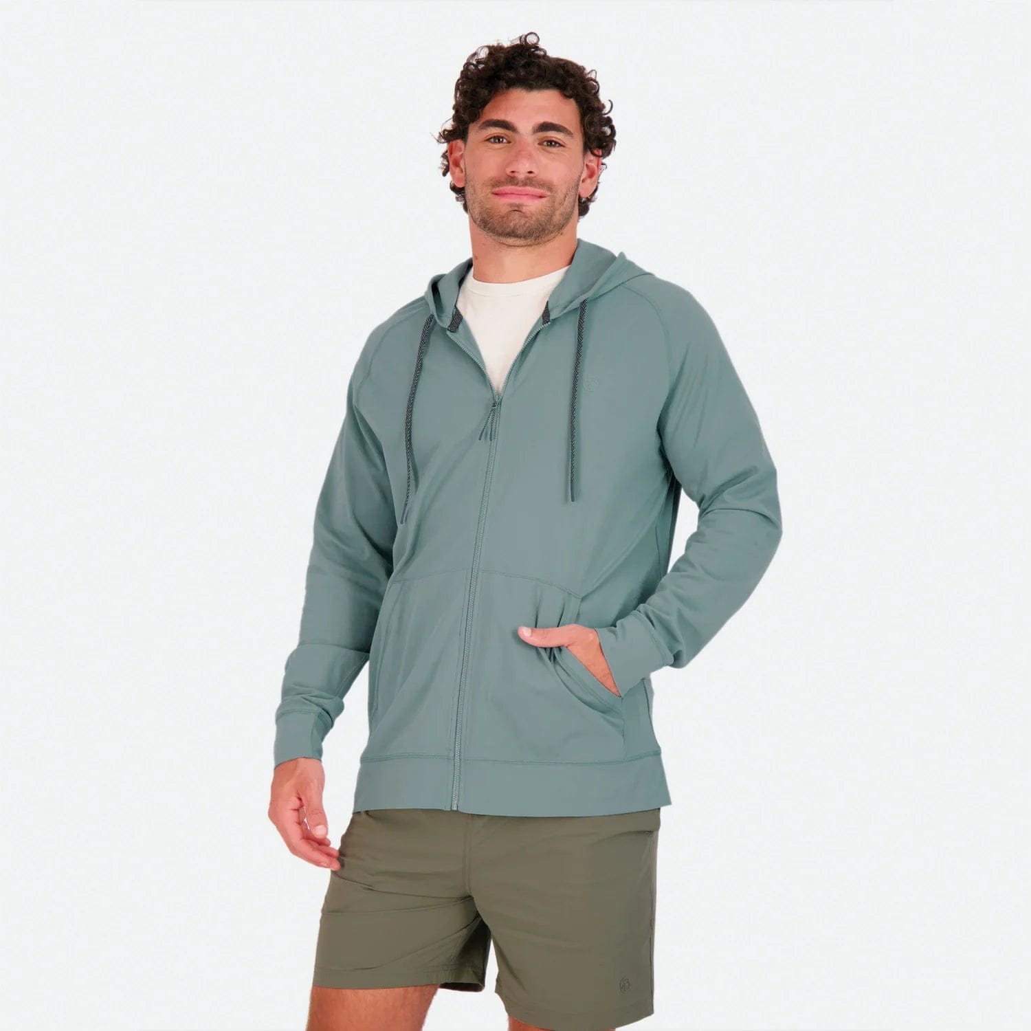 Full zip hooded windbreaker online