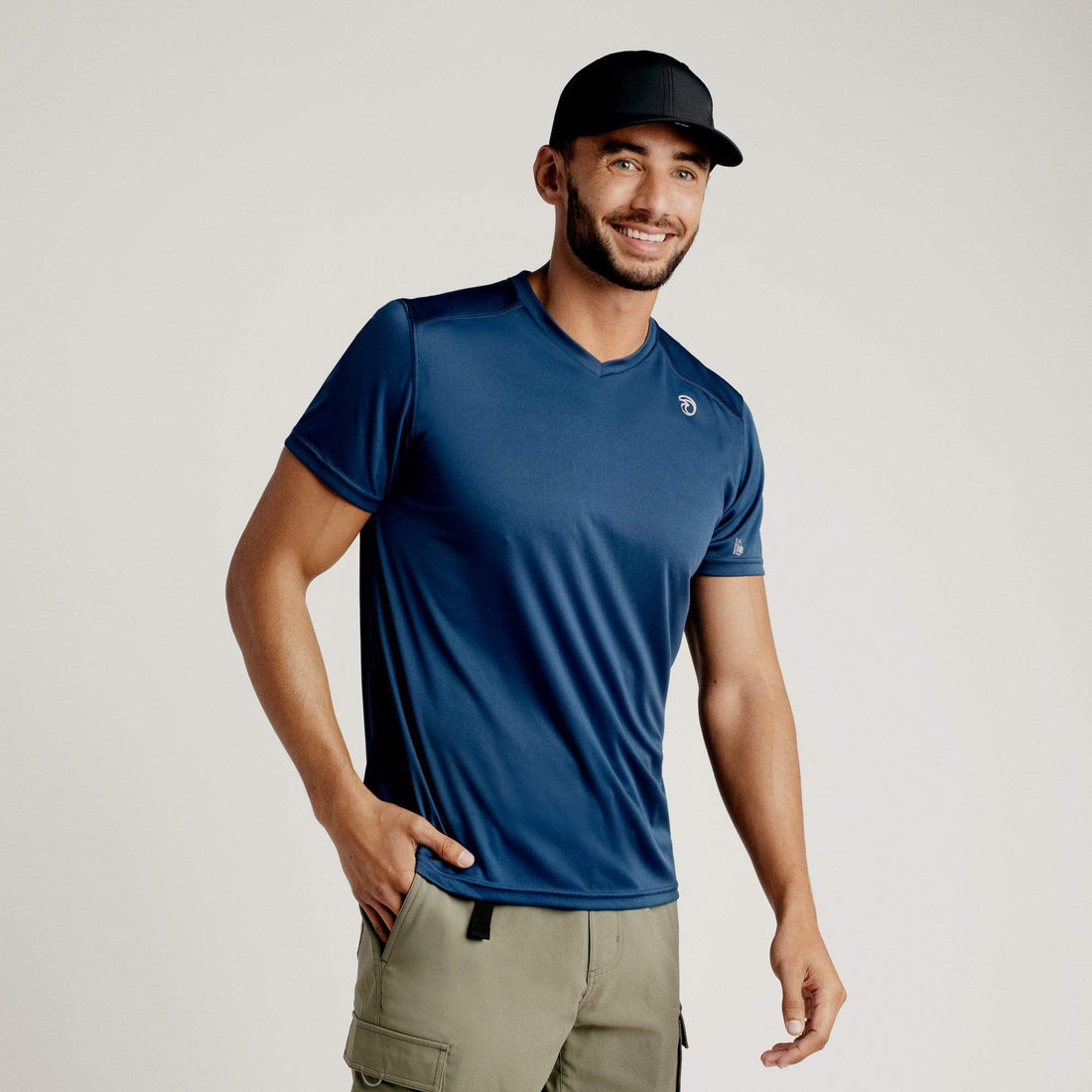 Vapor Apparel Sun Protection Men's Eco Sol V-Neck Short Sleeve