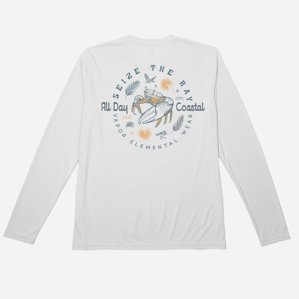 Sleeve Sun | Mens Performance T-Shirt Shirt | Crab Long Fiddler