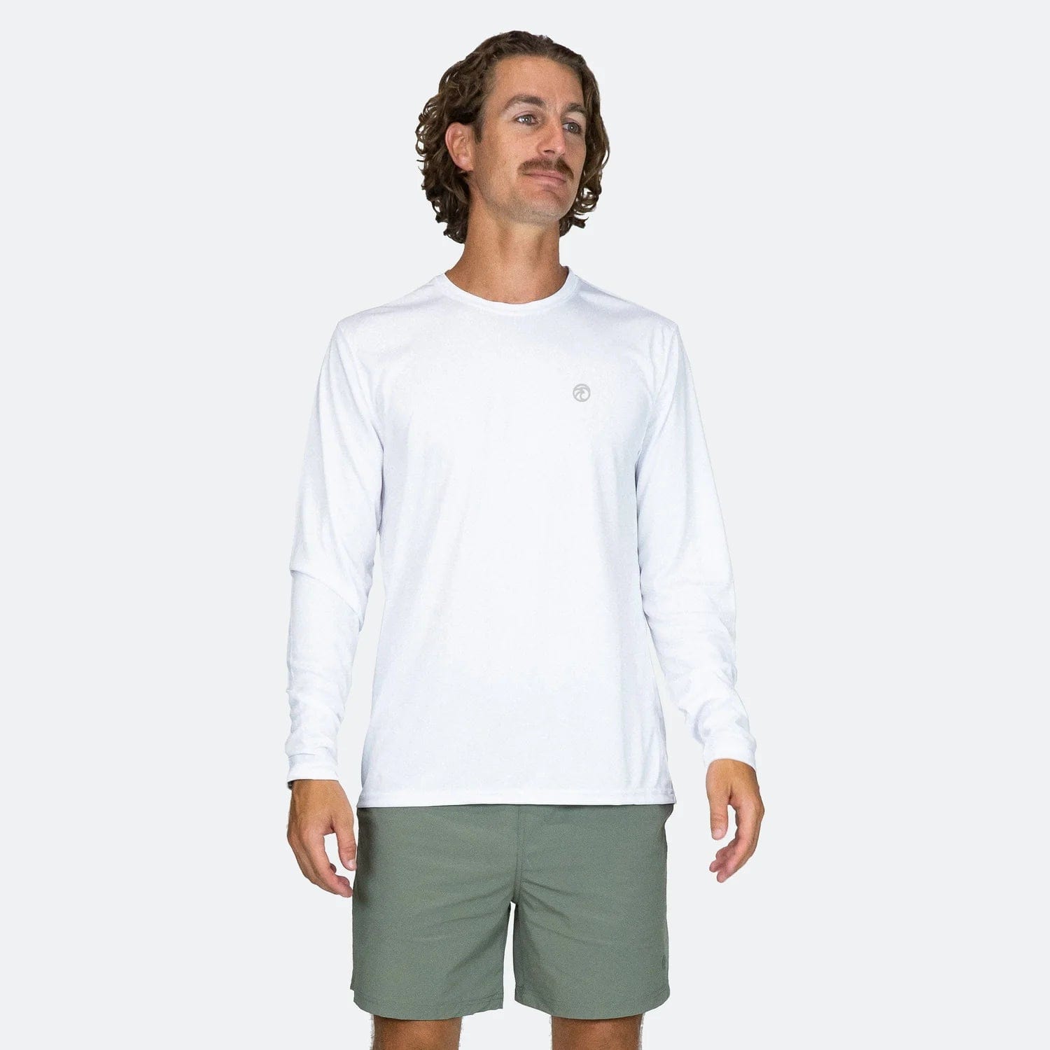 Vapor Apparel Men's UPF 50+ Sun Protection Solar Long Sleeve Shirt, White, x Large