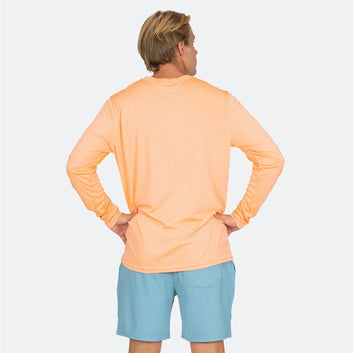 Cool Breeze Classic: Breathable Long Sleeve Fishing Shirt Cool Orange / Large