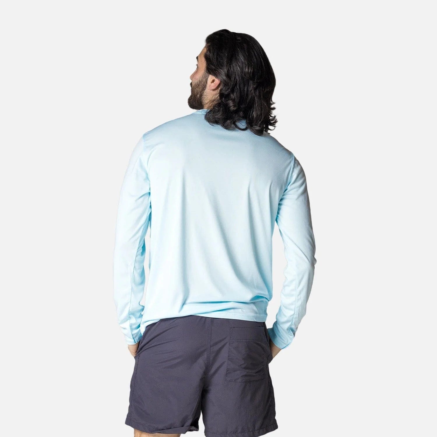  Mens Sun Protection Hoodie UPF 50+ Fishing Hiking Shirt Long  Sleeve SPF UV Shirt Rash Guard Lightweight Light Green S