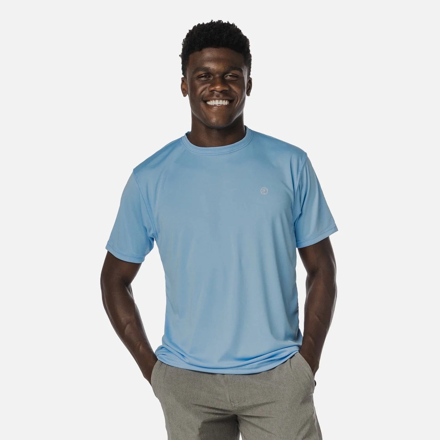 Men's Solar Short Sleeve Shirt Arctic Blue / X-Large