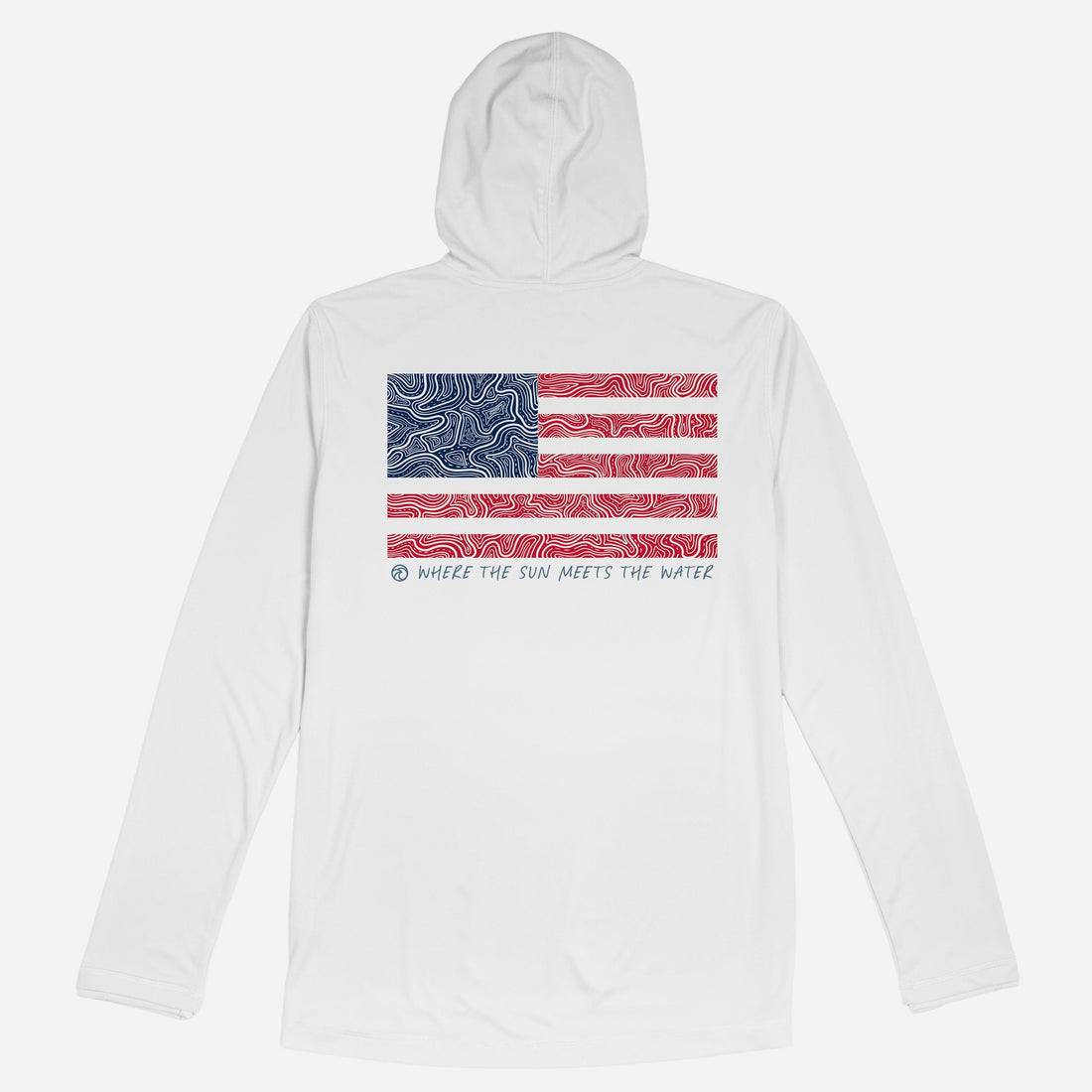 Vapor Apparel Sun Protection Men's Topo Flag Eco Sol Hoodie