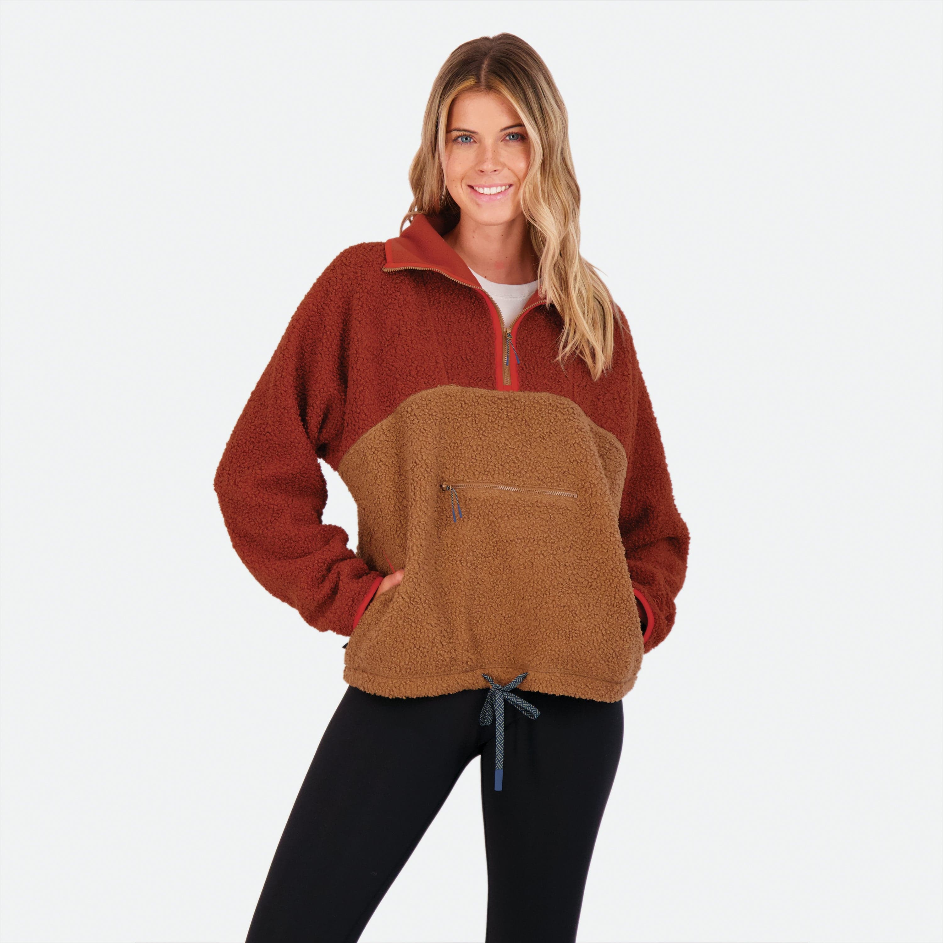 Red fleece pullover women's online