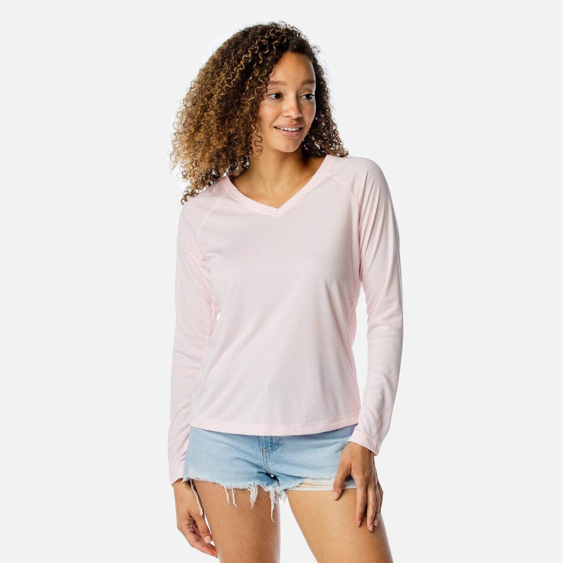 Vapor Apparel Sun Protection Women's Solar V-Neck Long Sleeve