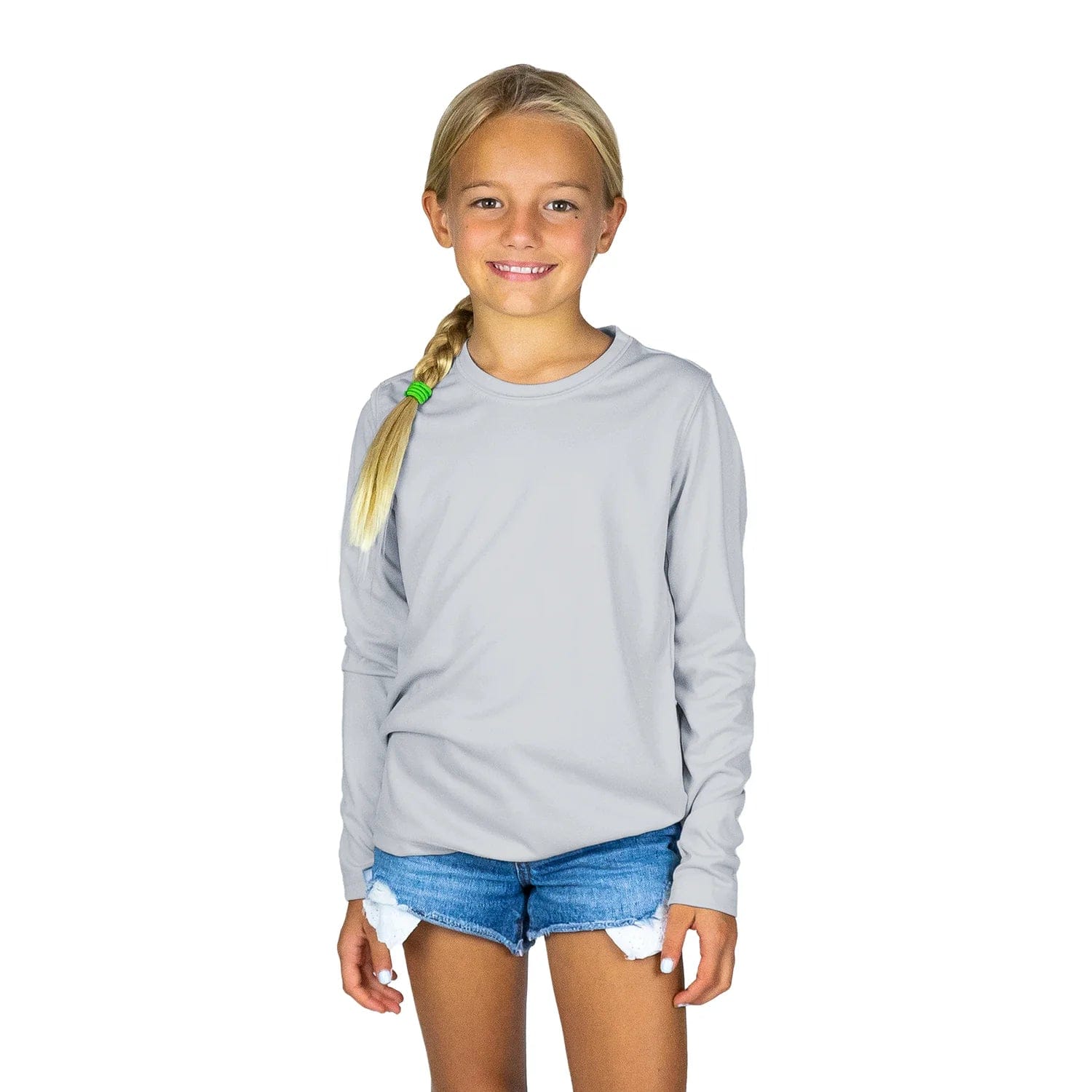 Youth Solar Long Sleeve Shirt Pearl Grey / Large