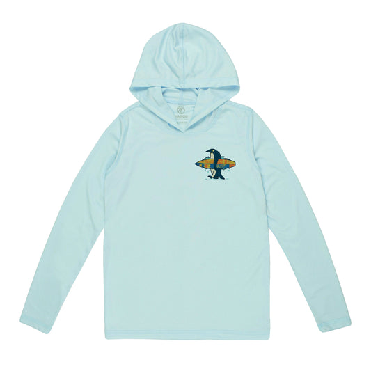 Vapor Apparel Sun Protection Youth Surfing Penguin Graphic Solar Hoodie